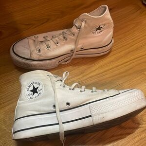 White platform converse size 8.5